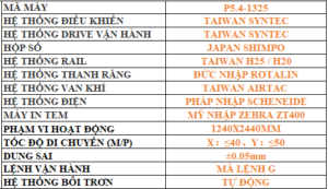 thông số kĩ thuật máy p5